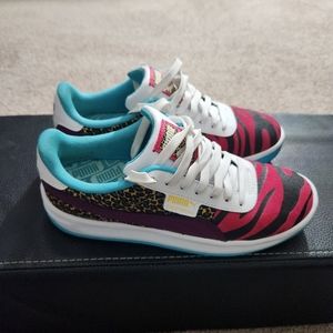 Puma Womens California Animal Print Sneaker Shoes Lace Up Size 8